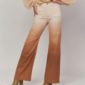 Stella Pardo Paris Anthropologie Ella 4/6 Ombre Handmade Organic Cotton Trousers